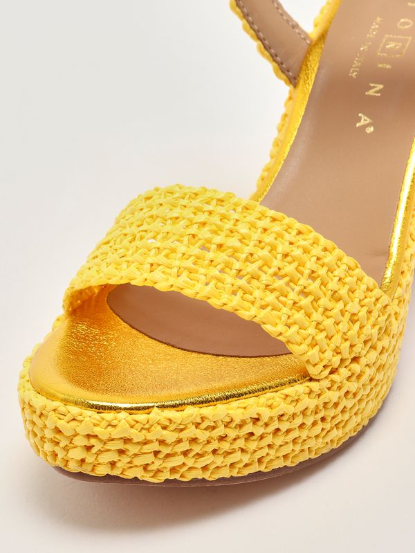 5. Sandale femme en raphia Jaune Fiorina 111j831