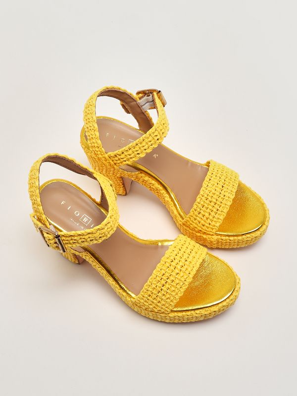 2. Sandale femme en raphia Jaune Fiorina 111j831