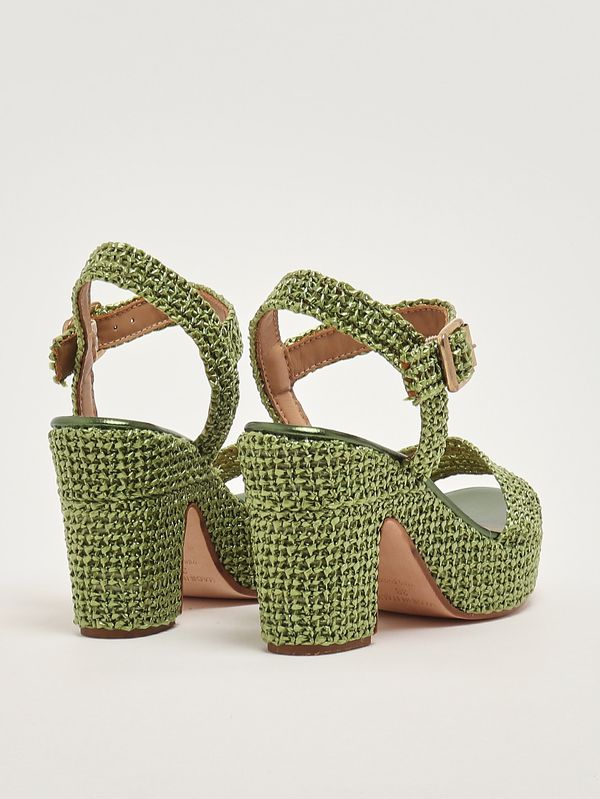3. Sandalo donna in rafia Verde Fiorina 111j831