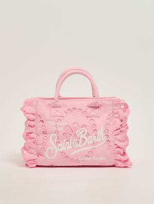 1. Damenhandtasche Colette Volant aus Baumwolle Sangallo 21 Stickerei