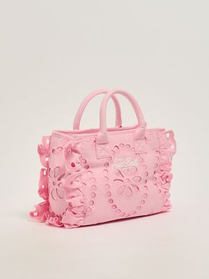 3. Damenhandtasche Colette Volant aus Baumwolle Sangallo 21 Stickerei