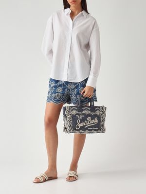 2. Colette women's bag with embroidery Denim