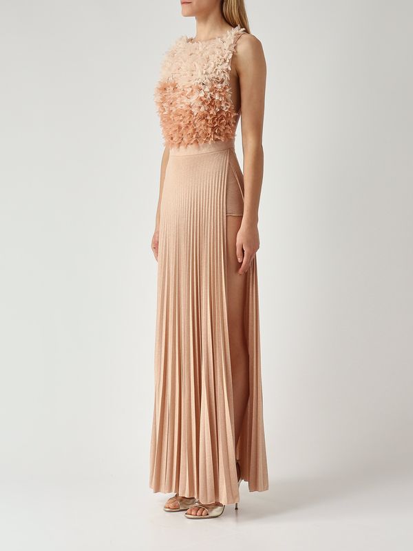 3. Damenkleid aus Stretch-Viskose-Gemisch Nude-Rosa-Butter Elisabetta Franchi abr4462e2
