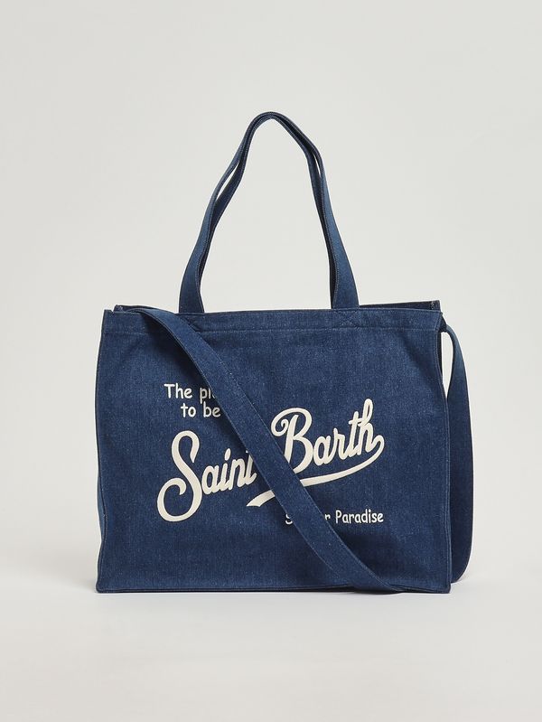 3. Bolso Essential de mujer en denim Denim oscuro MC2 Saint Barth ebagn006
