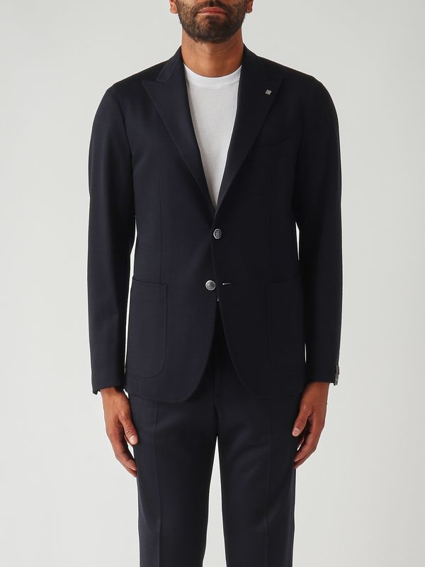 1. Herren-Blazer Montecarlo aus Jersey-Mischgewebe mit Schurwolle 61 Marineblau Tagliatore 1smj26kpe340286