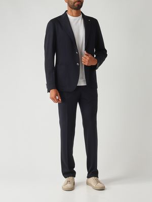 2. Herren-Blazer Montecarlo aus Jersey-Mischgewebe mit Schurwolle 61 Marineblau