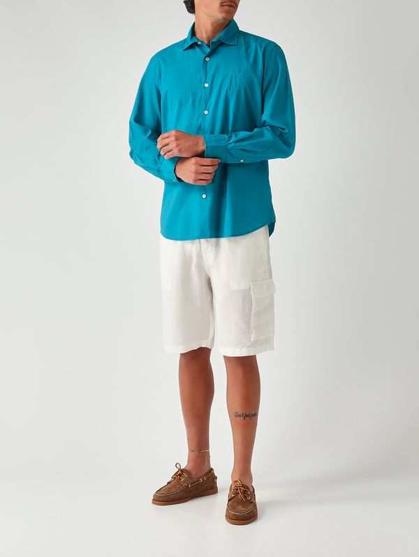 2. Bermuda pour homme Marseille en lin Blanc MC2 Saint Barth mre0002