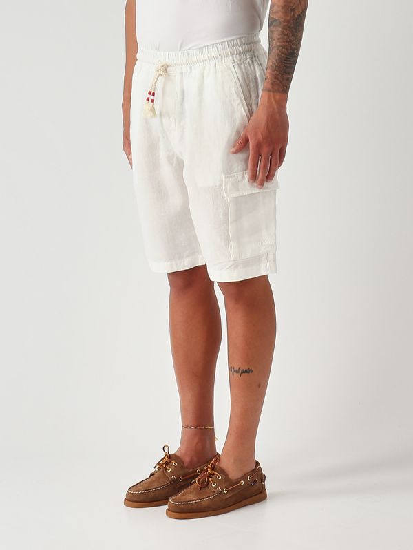 3. Bermuda pour homme Marseille en lin Blanc MC2 Saint Barth mre0002