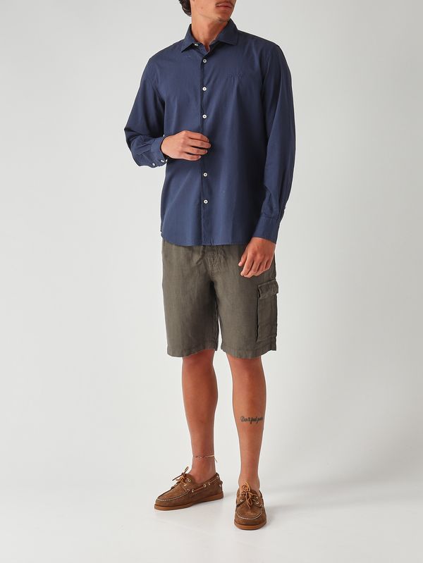 2. Bermudas de lino Marseille para hombre Militar MC2 Saint Barth mre0002
