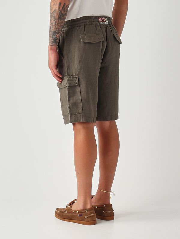 4. Bermudas de lino Marseille para hombre Militar MC2 Saint Barth mre0002