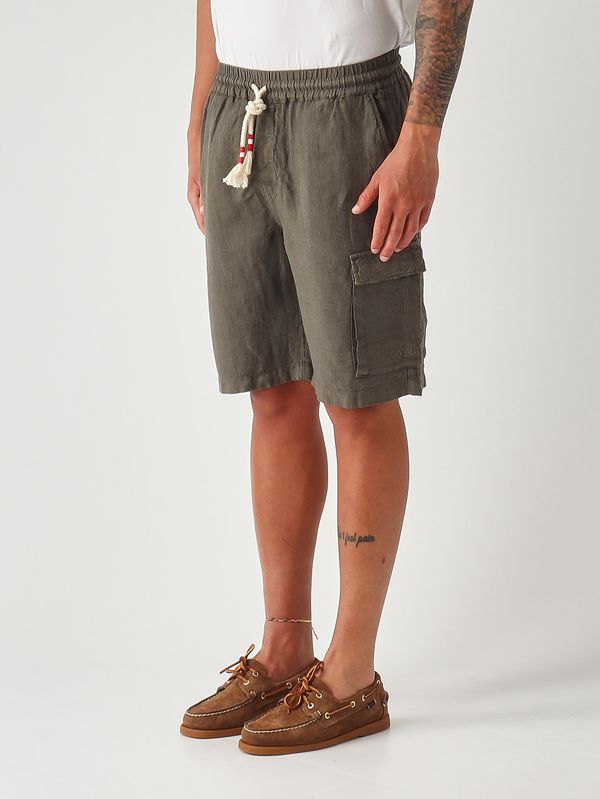 3. Bermudas de lino Marseille para hombre Militar MC2 Saint Barth mre0002