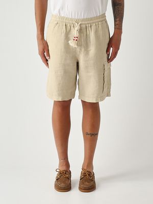 1. Men's Marseille Linen Bermuda Shorts Beige