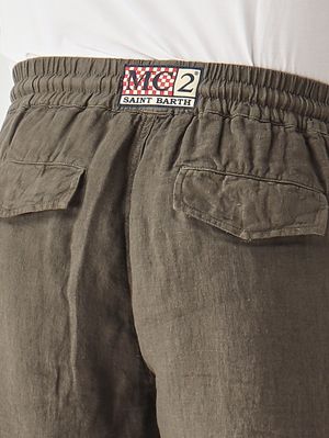5. Bermudas de lino Marseille para hombre Militar