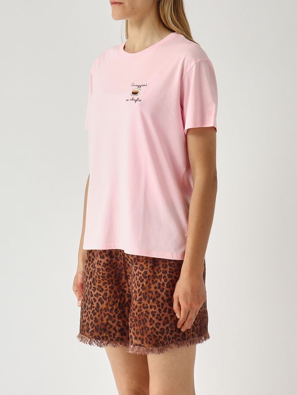 2. T-shirt femme Emilie en coton Rose MC2 Saint Barth emi0001