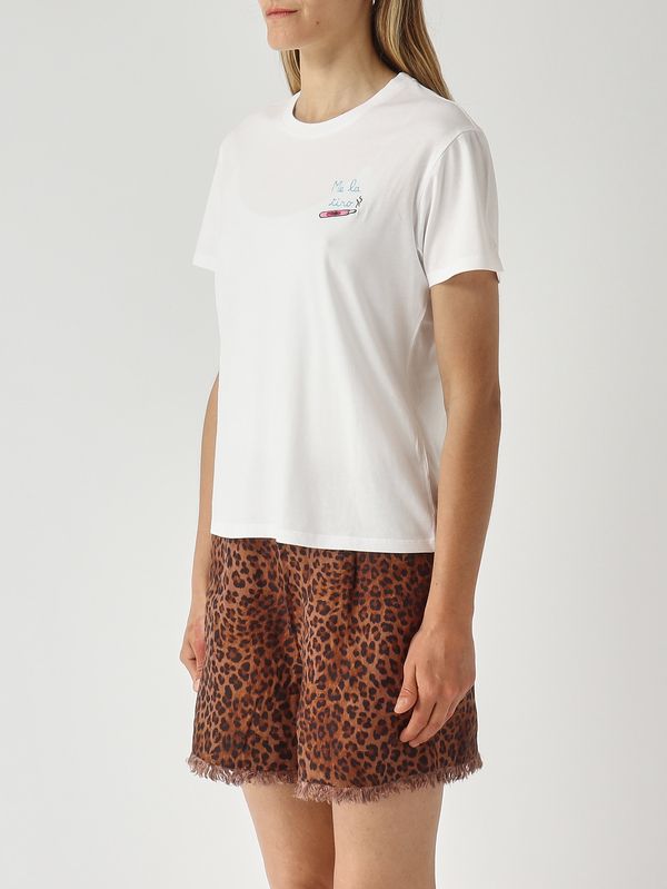 2. Damen-T-Shirt Emilie aus Baumwolle Himmelblau-Weiß MC2 Saint Barth emi0001