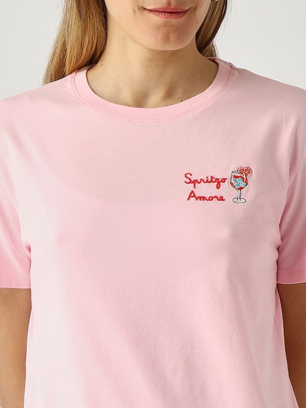 4. Damen-T-Shirt Emilie aus Baumwolle Rosarot MC2 Saint Barth emi0001