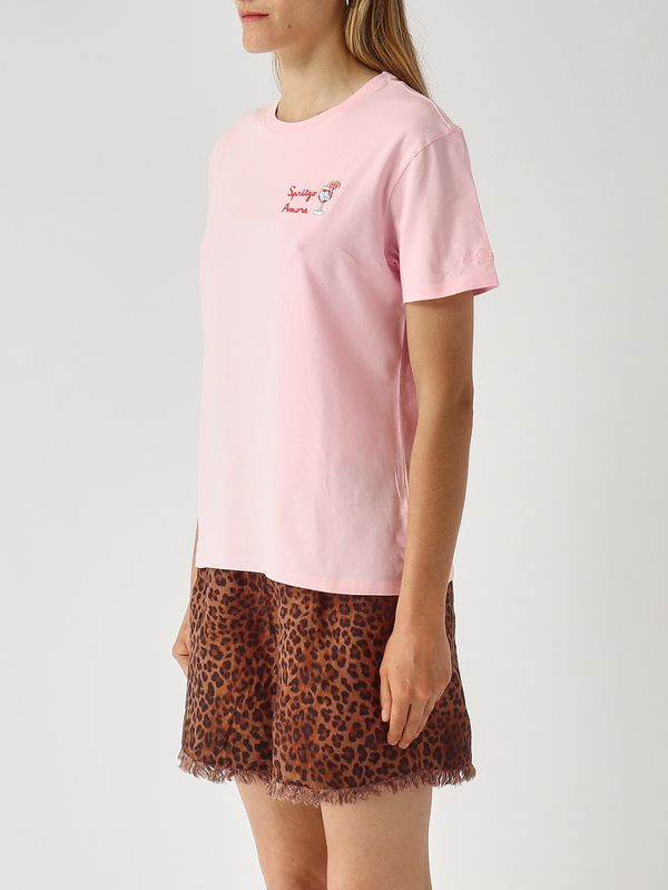 2. Damen-T-Shirt Emilie aus Baumwolle Rosarot MC2 Saint Barth emi0001