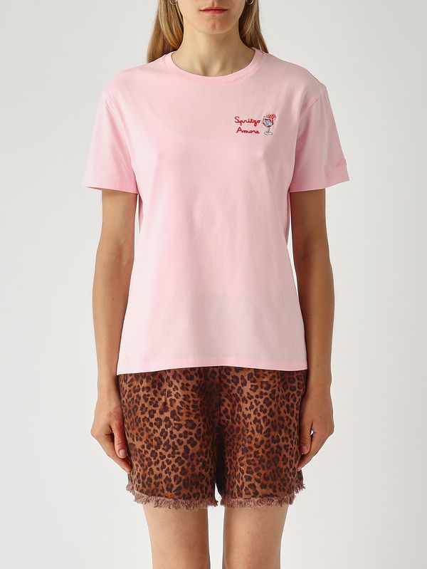 1. Damen-T-Shirt Emilie aus Baumwolle Rosarot MC2 Saint Barth emi0001
