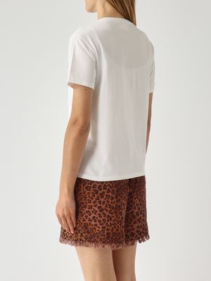 3. T-shirt donna Emilie in cotone Marrone-Bianco