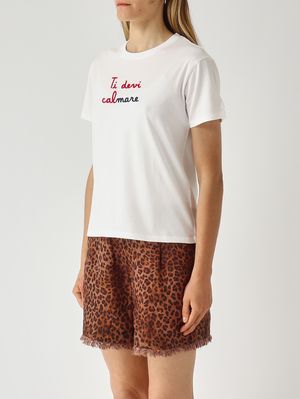 2. Damen-T-Shirt Emilie aus Baumwolle Rot-Weiß