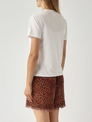 3. Damen-T-Shirt Emilie aus Baumwolle Rot-Weiß