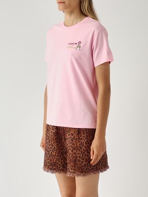 2. T-shirt donna Emilie in cotone Rosa-Oro