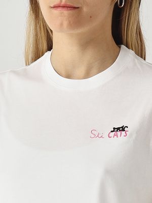 4. T-shirt donna Emilie in cotone Rosa-Bianco