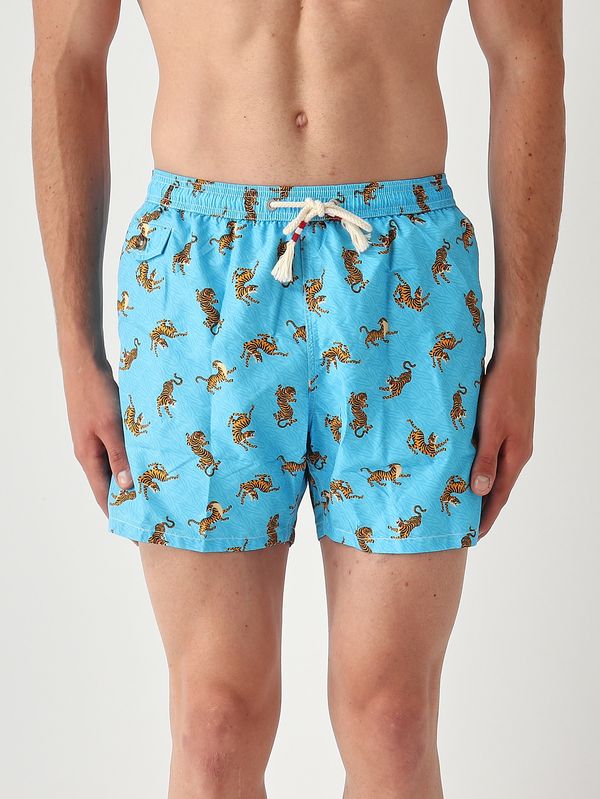 Herren-Badehose Lighting mit Aufdruck Tiger MC2 Saint Barth