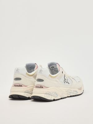 3. Damen-Sneaker Mased 8206 aus Leder und technischem Gewebe Eis