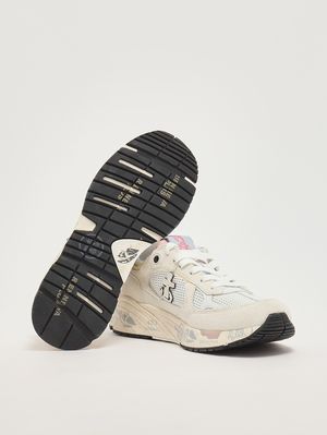 4. Damen-Sneaker Mased 8206 aus Leder und technischem Gewebe Eis