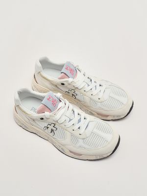 2. Damen-Sneaker Mased 8206 aus Leder und technischem Gewebe Eis