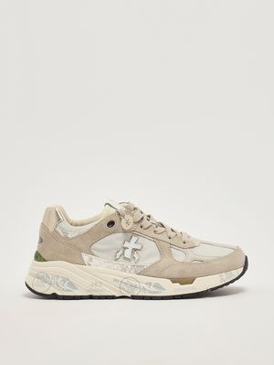 1. Sneakers donna Mased 8116 in pelle e tessuto tecnico Sabbia
