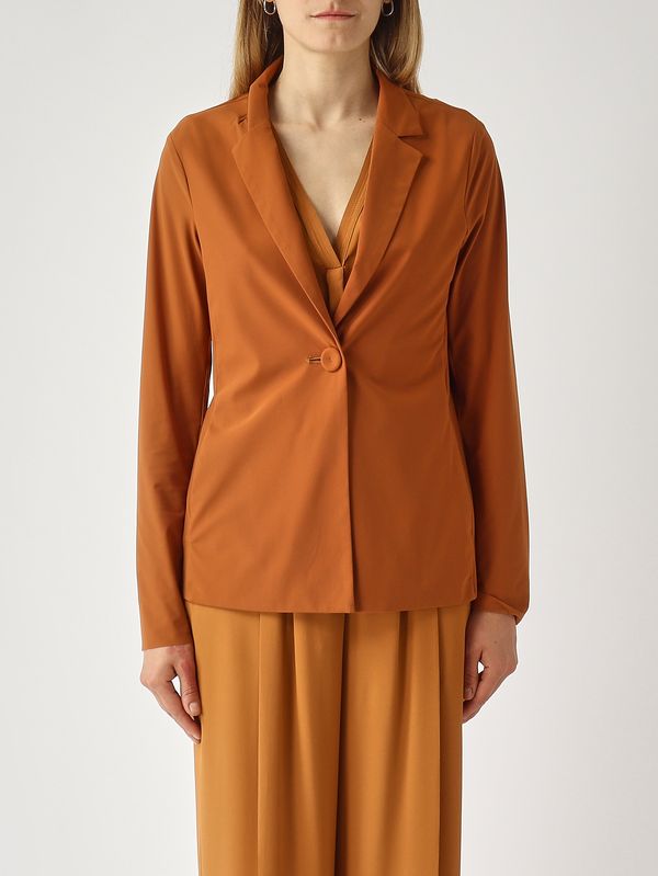 Blazer femme en jersey stretch doux Caramel Maliparmi