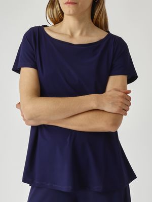 5. Camiseta de mujer en punto suave Azul marino