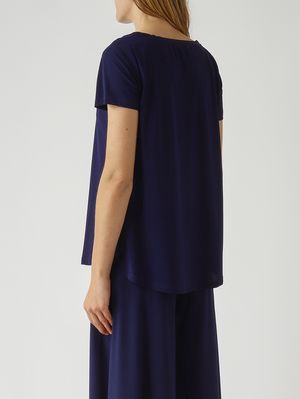4. Camiseta de mujer en punto suave Azul marino