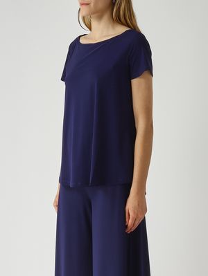 3. Camiseta de mujer en punto suave Azul marino