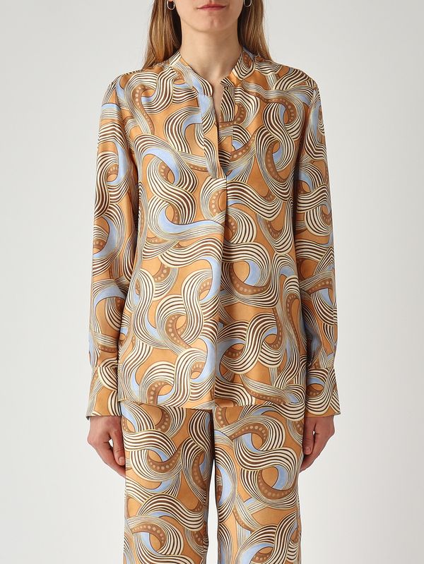 1. Women's silk shirt Leather Maliparmi jm103331027