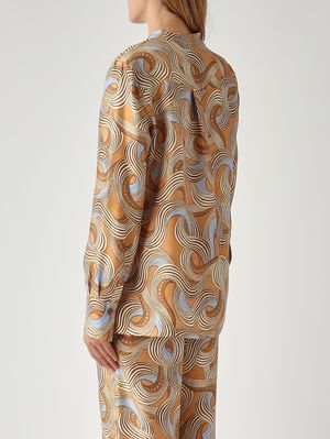 4. Women's silk shirt Leather