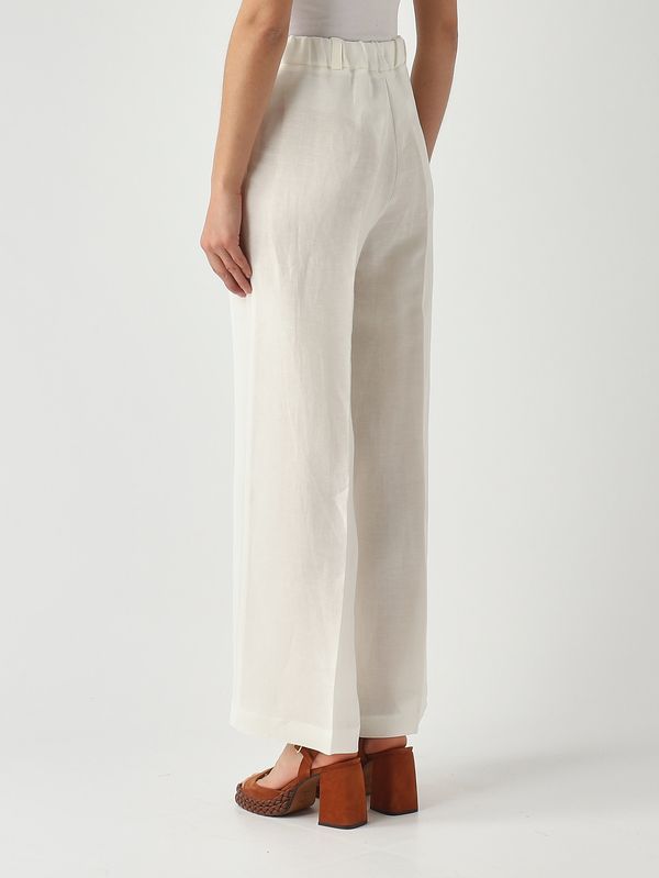4. Women's linen and viscose trousers White Maliparmi jh803340106