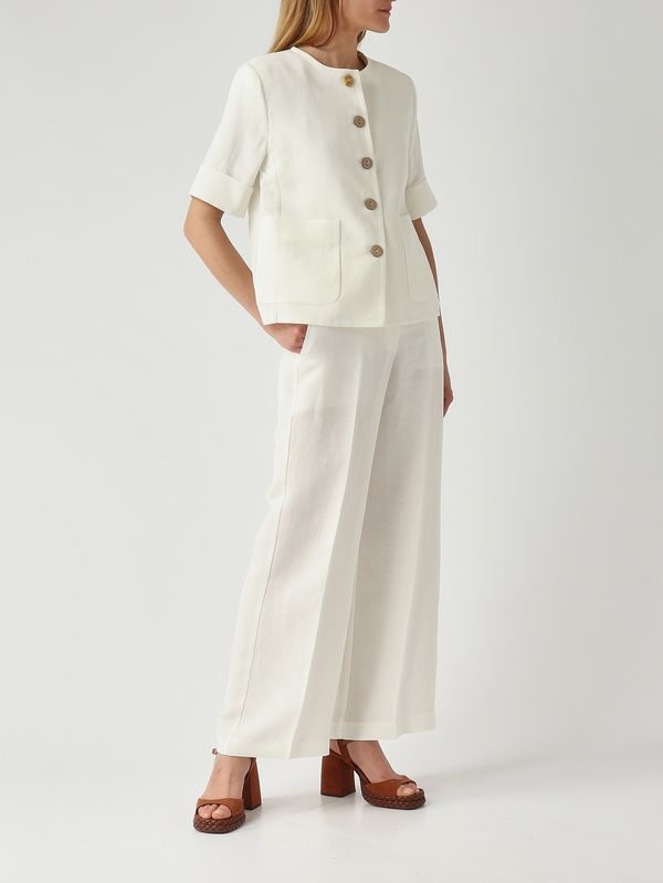 2. Women's linen and viscose trousers White Maliparmi jh803340106