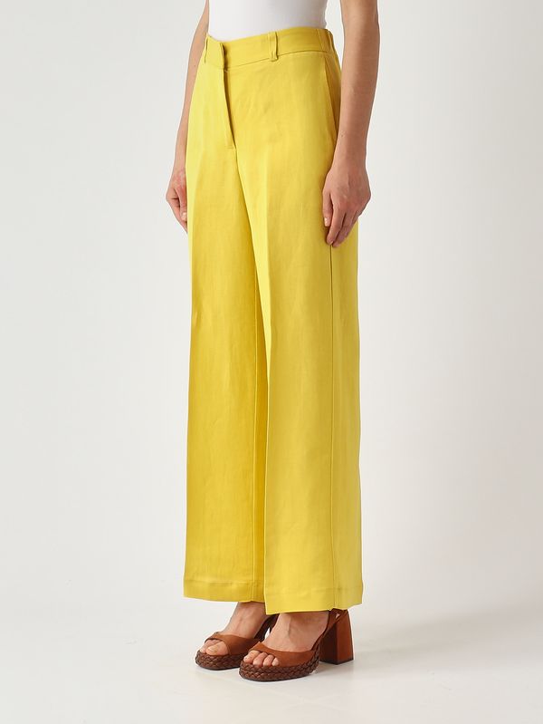 3. Women's linen and viscose trousers Yellow Maliparmi jh803340106