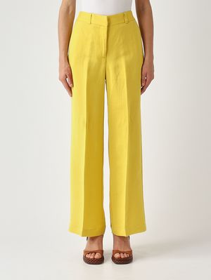1. Women's linen and viscose trousers Yellow