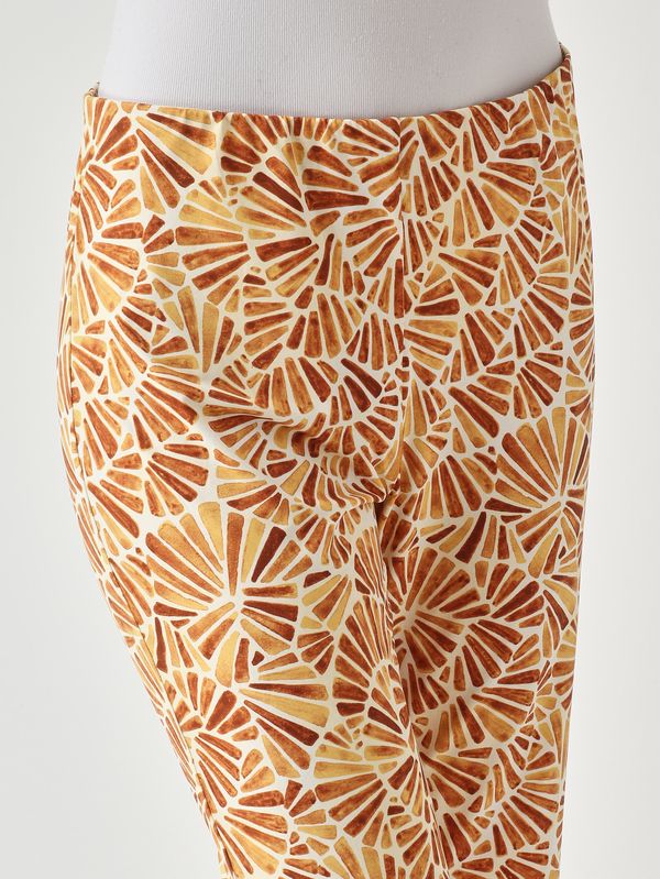 5. Damenhose aus Stretch-Jersey Gelb-Braun Maliparmi jh400970672
