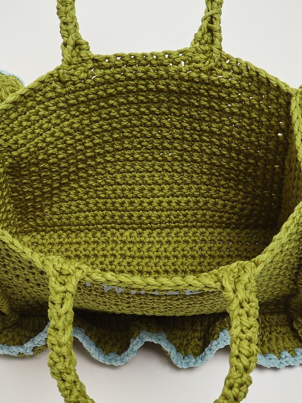 4. Borsa donna in maglia crochet Avogado Oil Twinset 261td8291