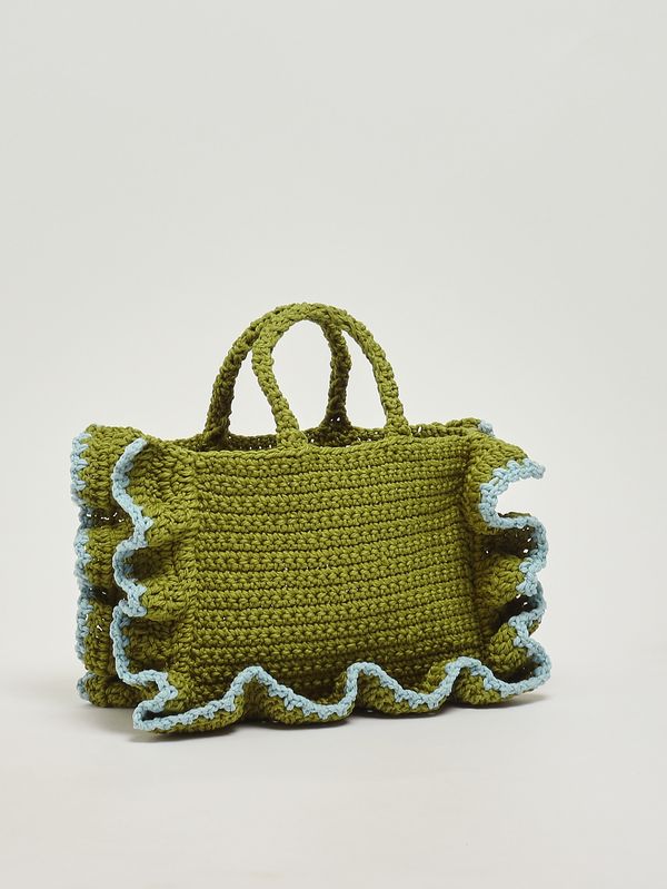 2. Borsa donna in maglia crochet Avogado Oil Twinset 261td8291