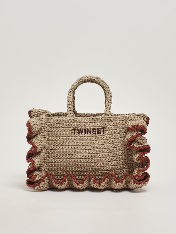 Sac pour femme en crochet Corde-Cuir Twinset