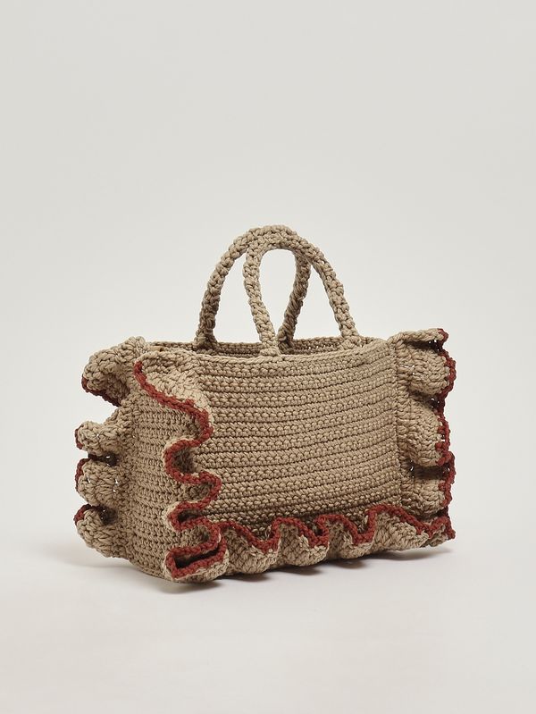 2. Bolso de mujer de crochet Cuerda-Cuero Twinset 261td8291