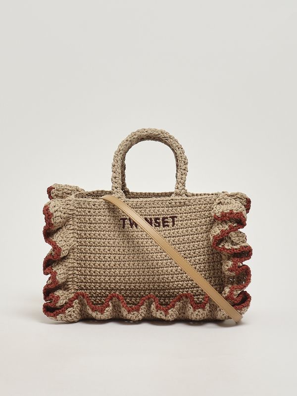 3. Bolso de mujer de crochet Cuerda-Cuero Twinset 261td8291