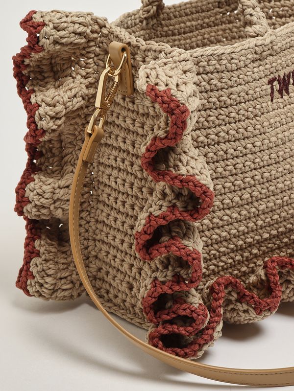 5. Bolso de mujer de crochet Cuerda-Cuero Twinset 261td8291