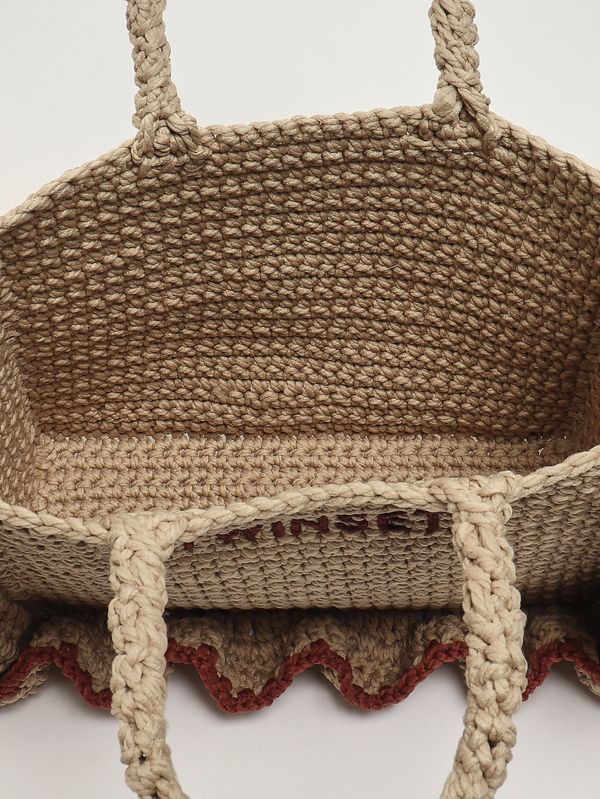 4. Bolso de mujer de crochet Cuerda-Cuero Twinset 261td8291